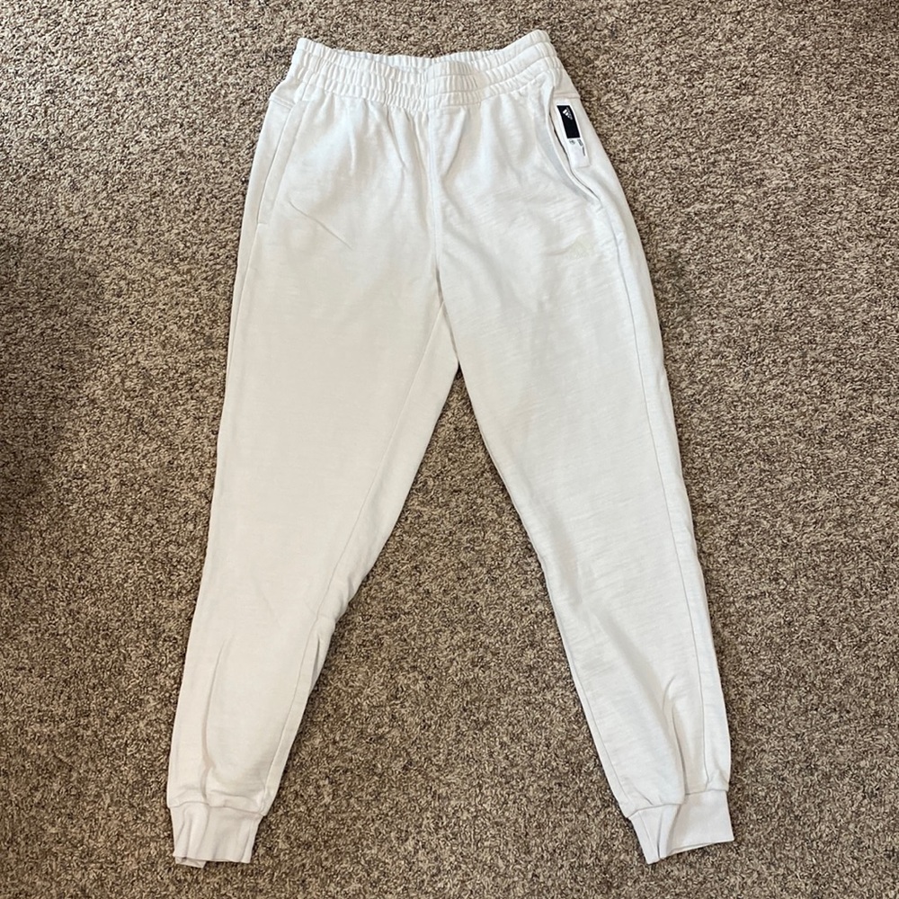 adidas White Men's Jogger Sweatpants